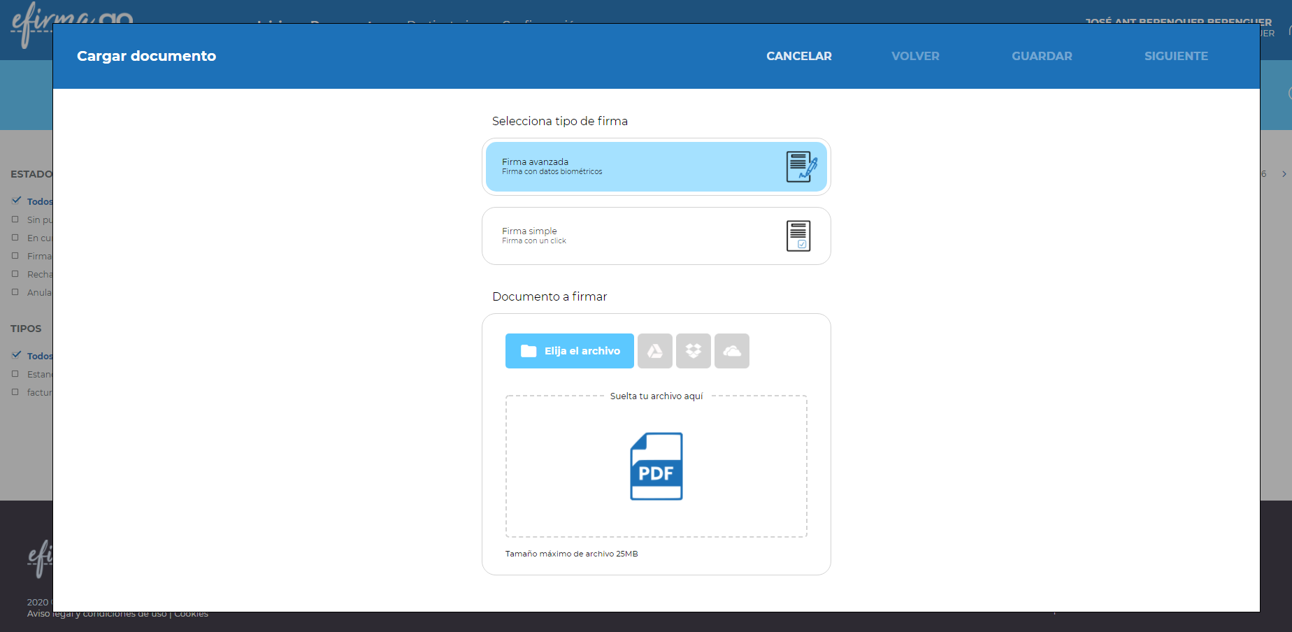 screenshot of efirma GO